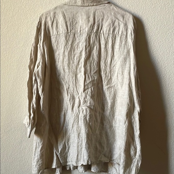 Beige Button-Up Blouse - Picture 7 of 7